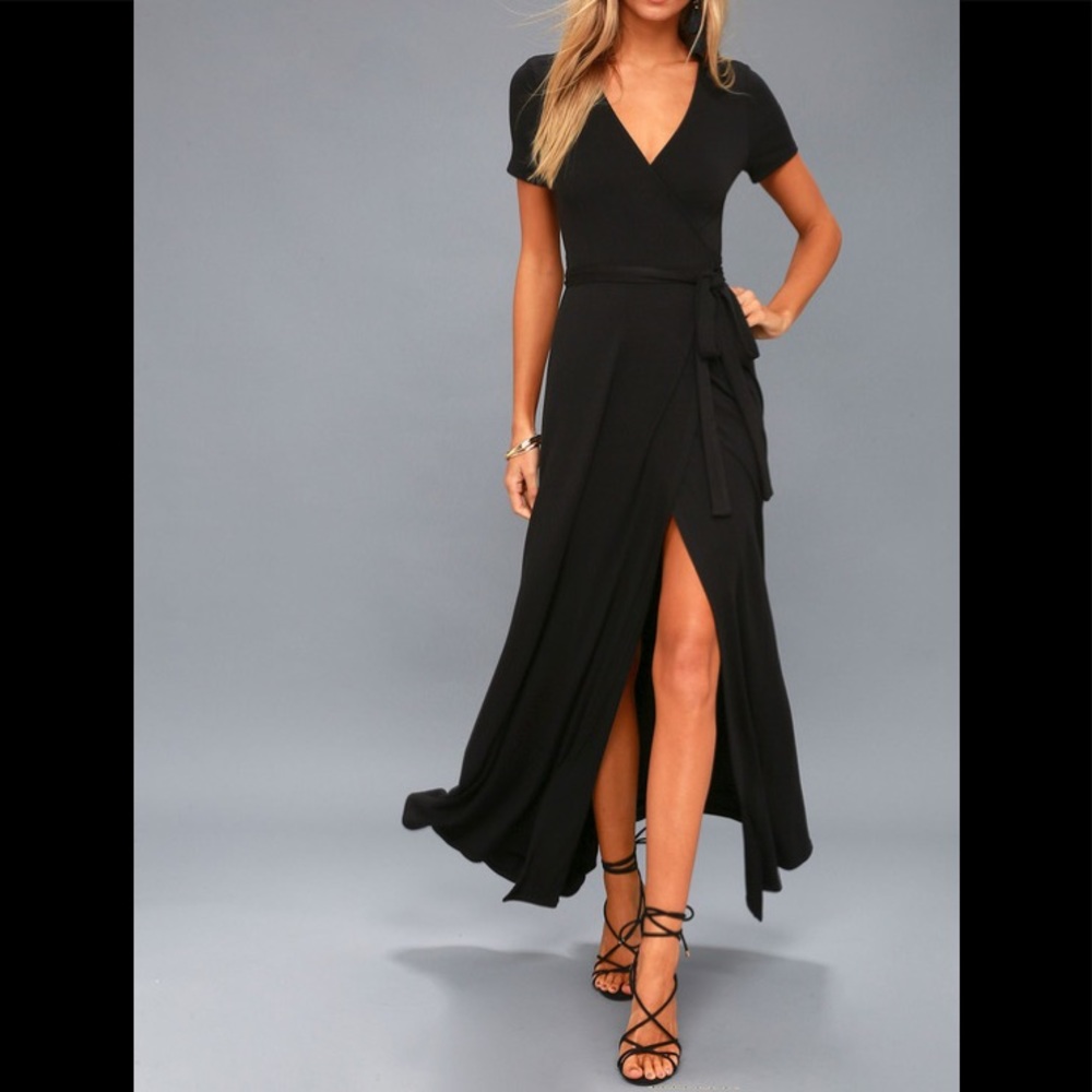 Iconic Black Wrap Dress! Size small
